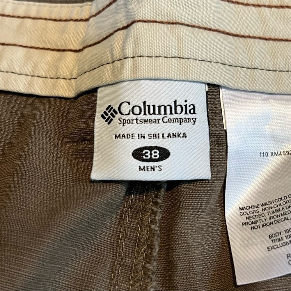 Columbia Sportswear Shorts Mens 38 Brown Cargo Hiking Outdoor Zipper Pocket - Picture 4 of 10